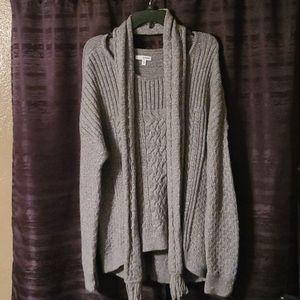 Sweater with scarf